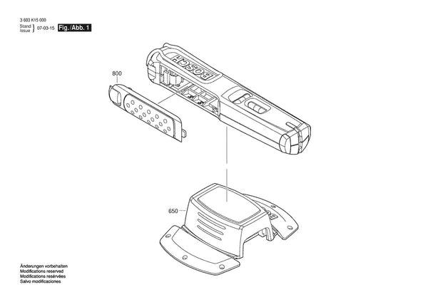 Vue éclatée Bosch PLL 5 3 603 K15 000 - page 1