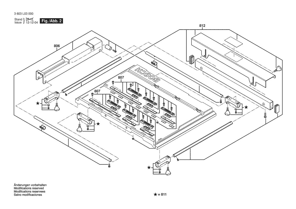 Vue éclatée Bosch PTS 10 3 603 L03 000 - page 2