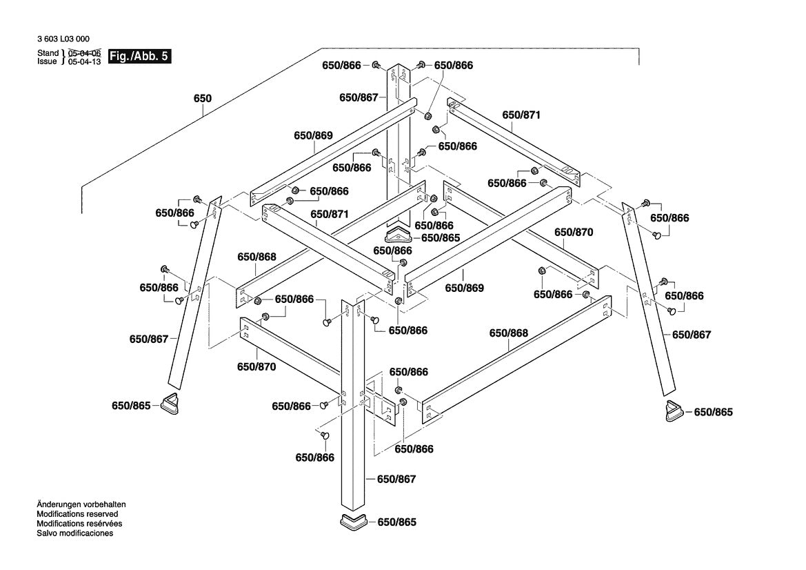 Vue éclatée Bosch PTS 10 3 603 L03 000 - page 5