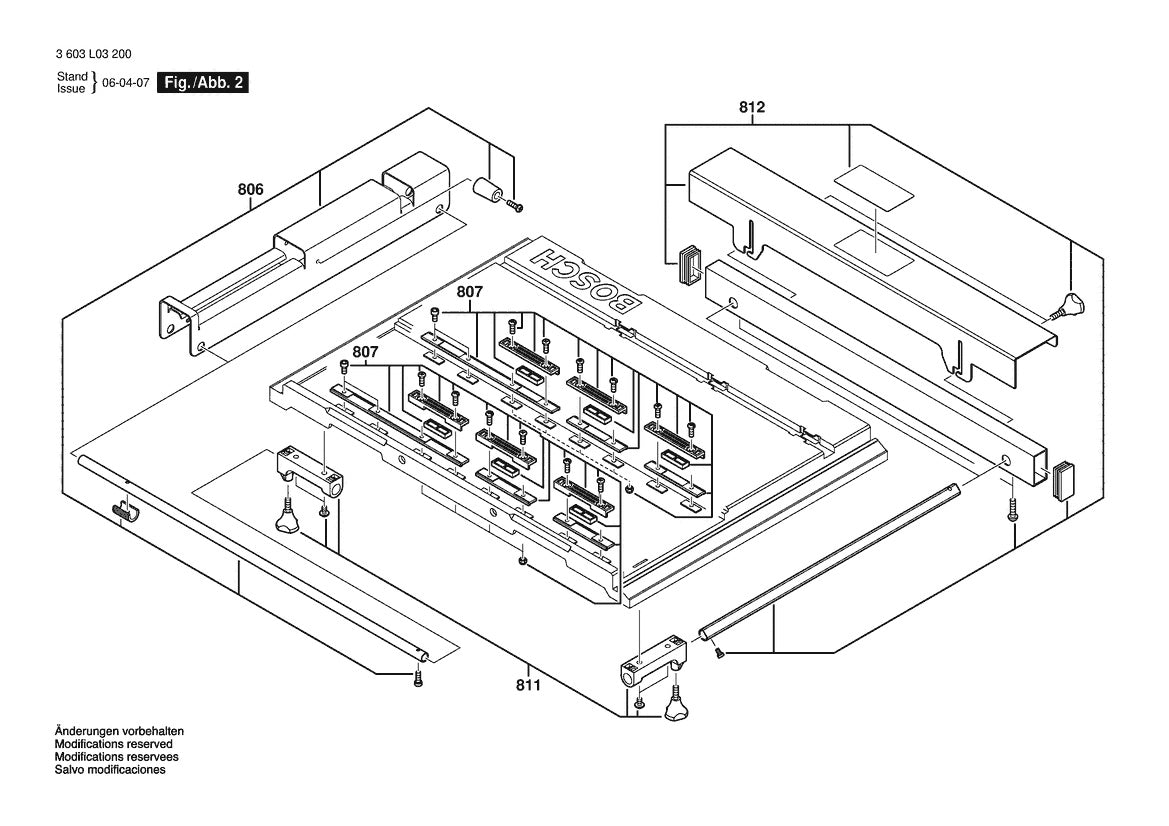 Vue éclatée Bosch PTS 10 3 603 L03 200 - page 2