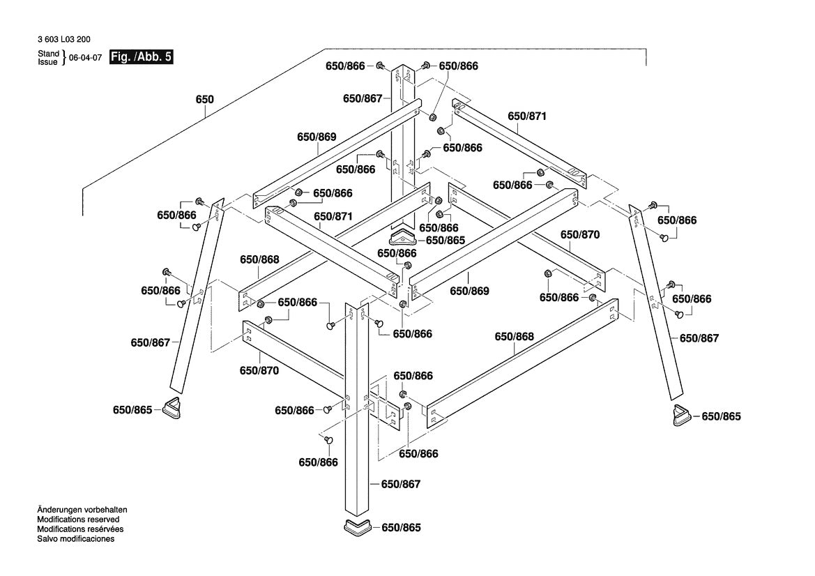 Vue éclatée Bosch PTS 10 T 3 603 L03 220 - page 5