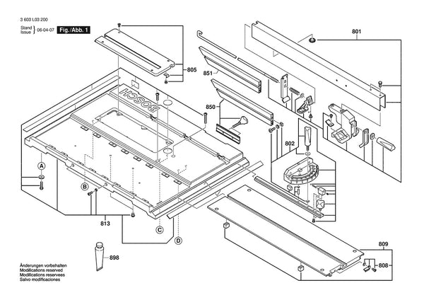 Vue éclatée Bosch PTS 10 3 603 L03 230 - page 1