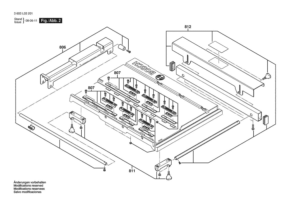 Vue éclatée Bosch PTS 10 3 603 L03 231 - page 2