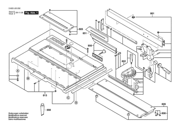 Vue éclatée Bosch PTS 10 3 603 L03 232 - page 1