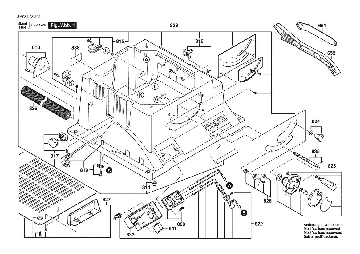 Vue éclatée Bosch PTS 10 3 603 L03 232 - page 4