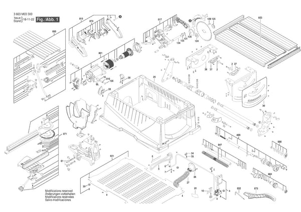 Vue éclatée Bosch PPS 7S 3 603 M03 300 - page 1