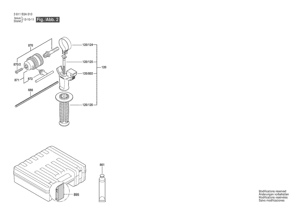 Vue éclatée Bosch RH328VC 3 611 B3A 010 - page 2