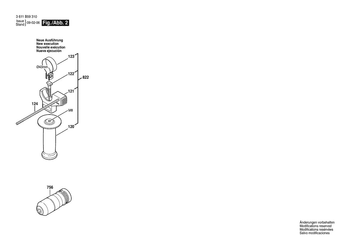 Vue éclatée Bosch 11224VSRC 3 611 B59 310 - page 2