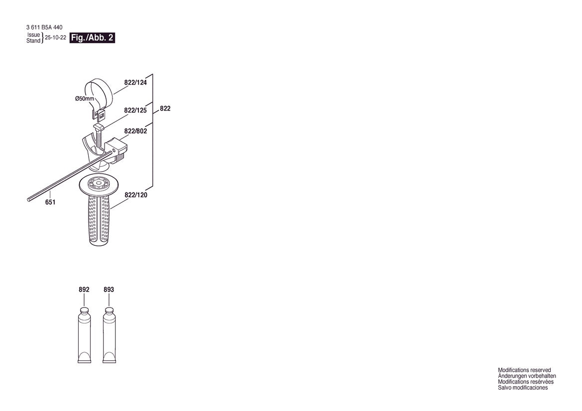 Vue éclatée Bosch GBH 2-20 DRE 3 611 B5A 4K0 - page 2
