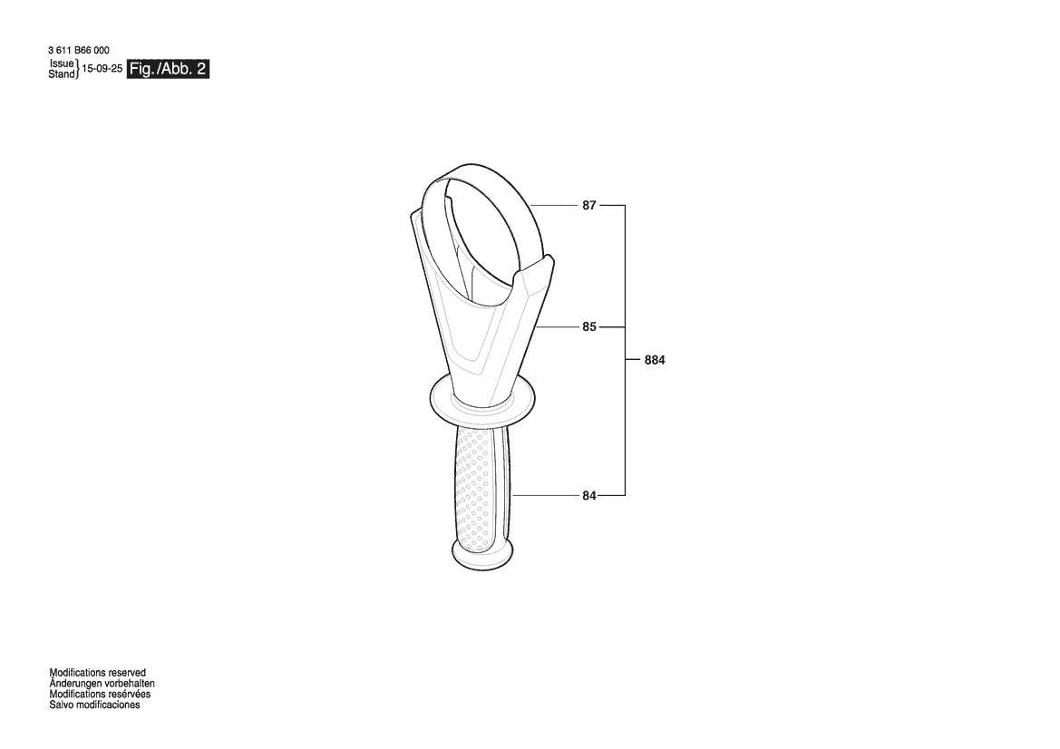 Vue éclatée Bosch GBH12 DV 3 611 B66 060 - page 2