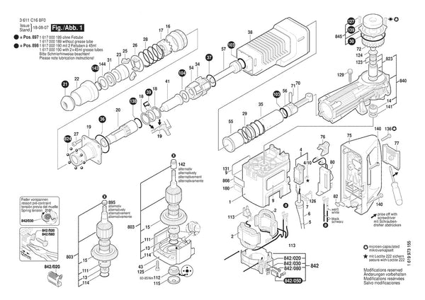 Vue éclatée Bosch 11316EVS 3 611 C16 810 - page 1