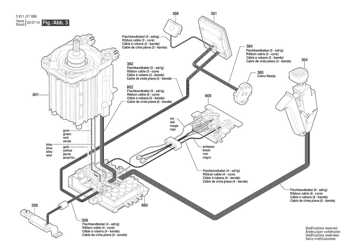 Vue éclatée Bosch GBH 18V-40 C 3 611 J17 080 - page 3