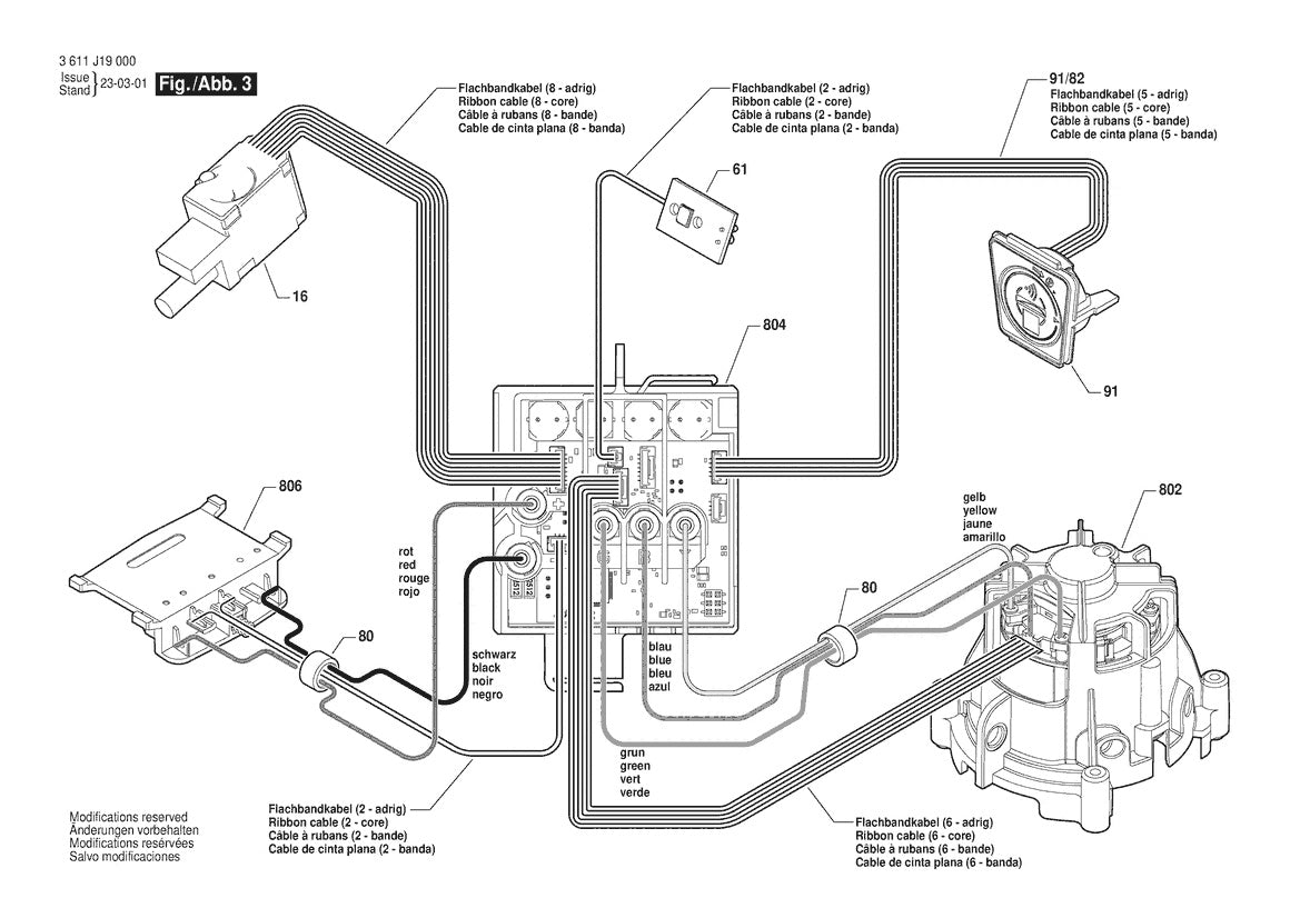 Vue éclatée Bosch GBH 18V-28 DC 3 611 J19 000 - page 3