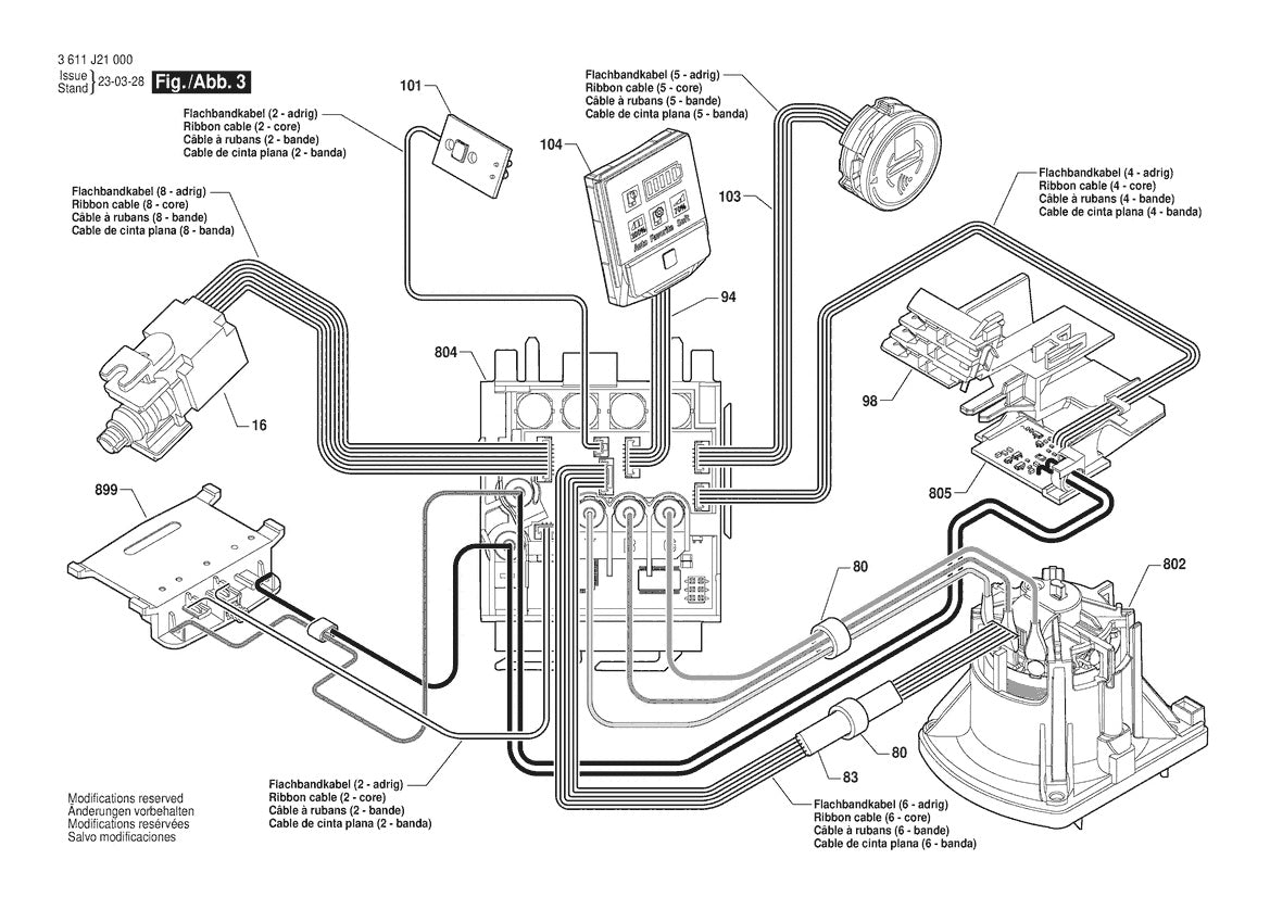 Vue éclatée Bosch GBH 18V-28 CF 3 611 J21 081 - page 3