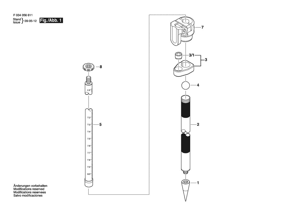 Vue éclatée Bosch 4508TM F 034 056 611 - page 1