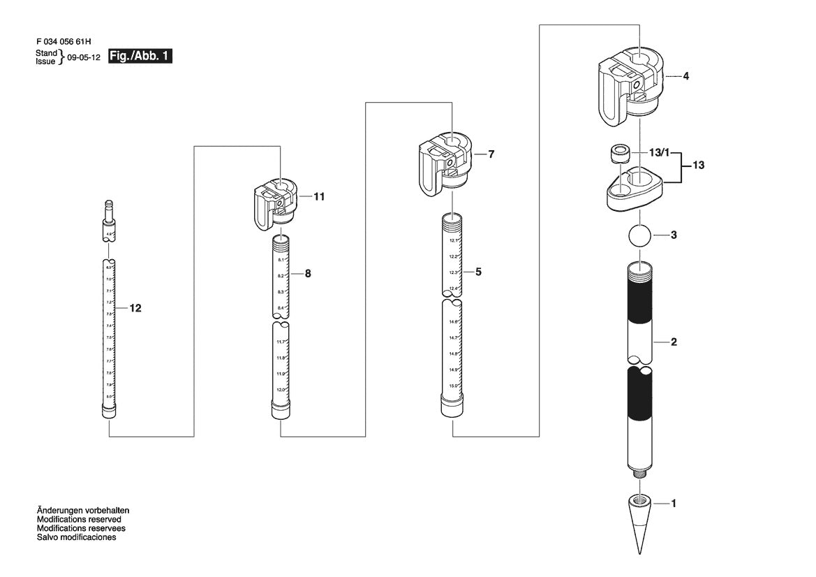 Vue éclatée Bosch 4515TML F 034 056 61H - page 1