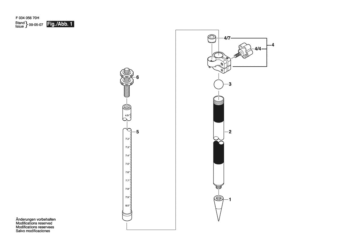 Vue éclatée Bosch 4708TMA F 034 056 70H - page 1