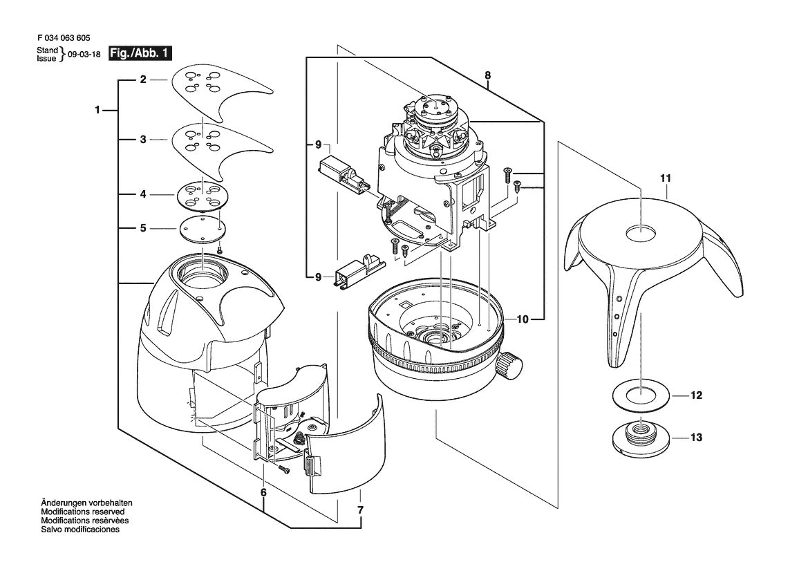 Vue éclatée Bosch 58-LM54 F 034 063 60H - page 1