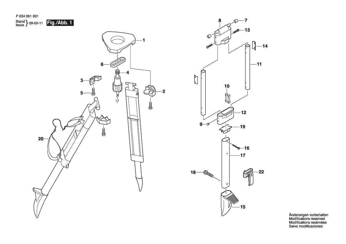 Vue éclatée Bosch ALQC40 Black F 034 091 701 - page 1