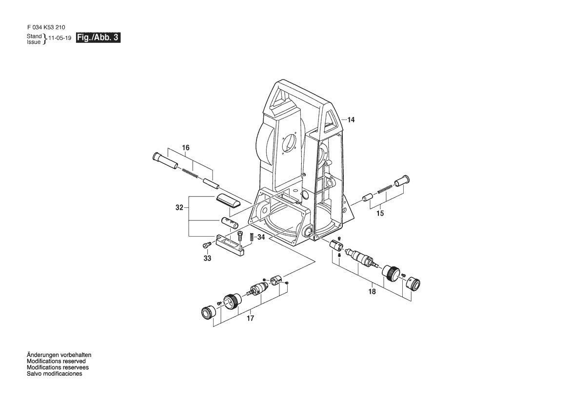 Vue éclatée Bosch CST302R F 034 K53 2N0 - page 3