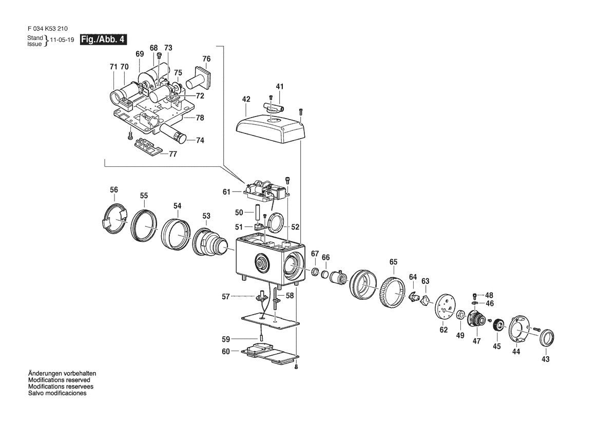 Vue éclatée Bosch CST302R F 034 K53 2N0 - page 4