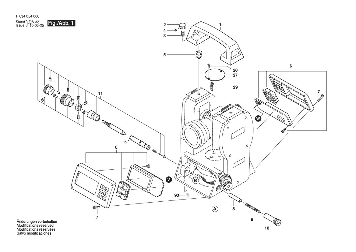 Vue éclatée Bosch 56-DGT10 F 034 K54 3N0 - page 1