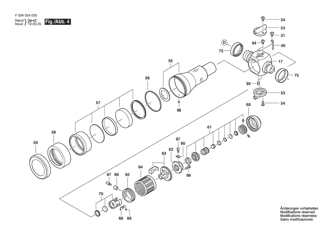Vue éclatée Bosch 56-DGT10 F 034 K54 3N0 - page 4