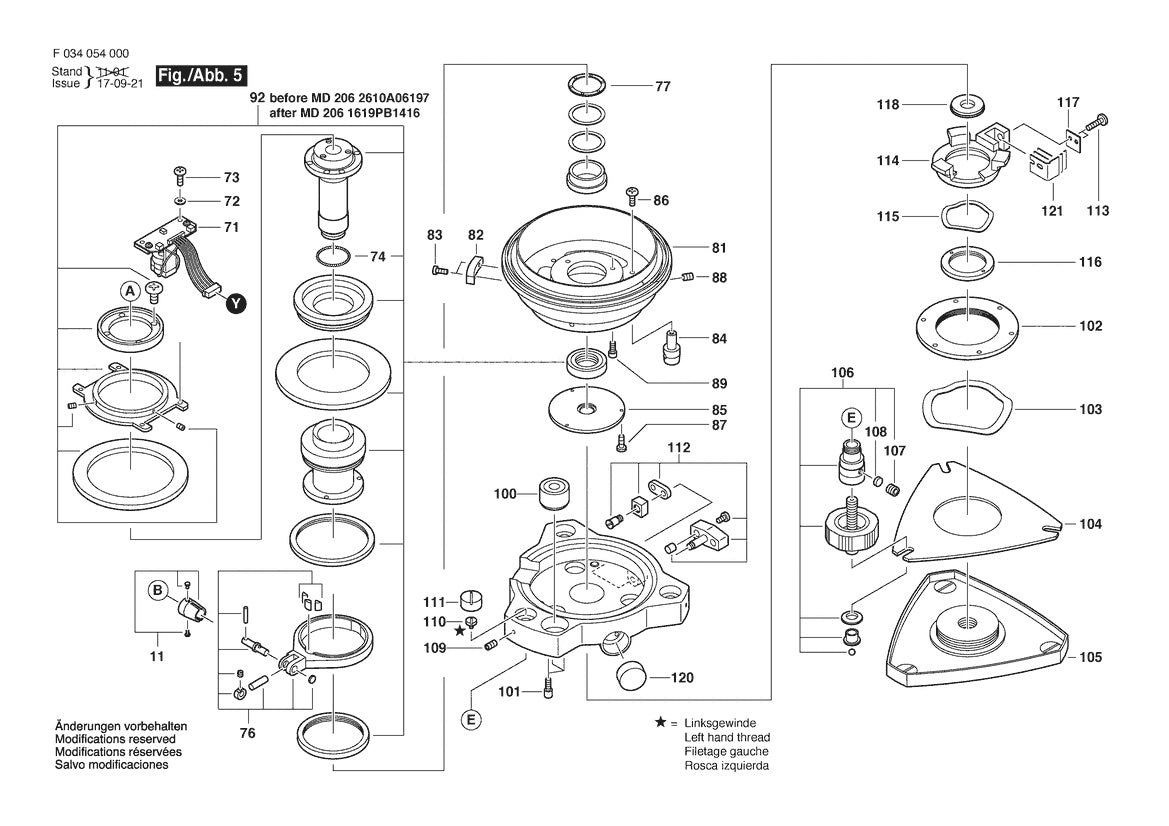 Vue éclatée Bosch 56-DGT10 F 034 K54 3N0 - page 5