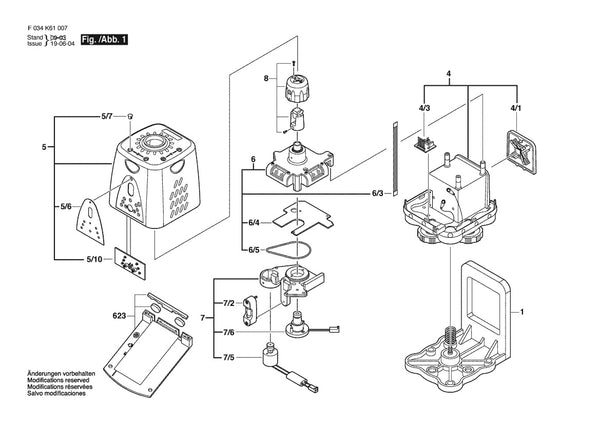 Vue éclatée Bosch PLP-140 Profile F 034 K61 007 - page 1