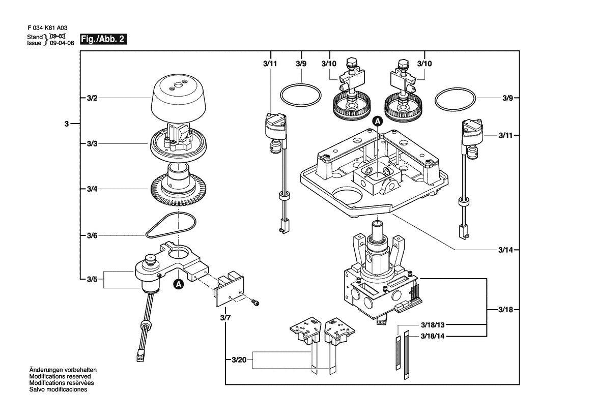 Vue éclatée Bosch F 034 K61 EN0 - page 2