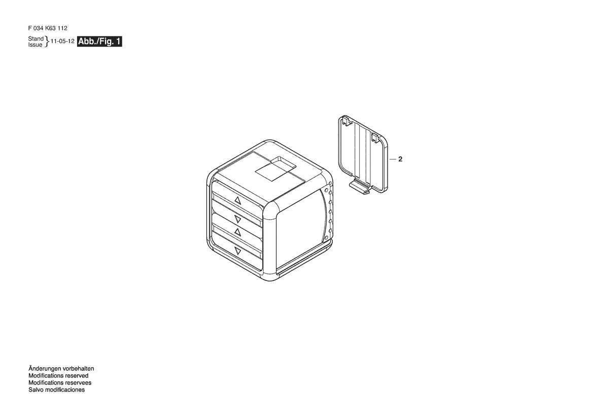 Vue éclatée Bosch 8202-CL F 034 K63 112 - page 1