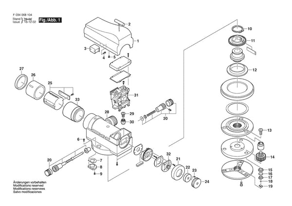 Vue éclatée Bosch PAL26D bare F 034 K68 8NE - page 1