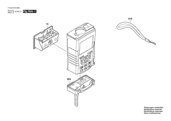 Vue éclatée Bosch RF 25 F 034 K72 3N0 - page 1