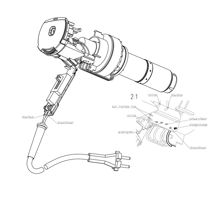 Vue éclatée Metabo HE 20-600 02060000 - page 2