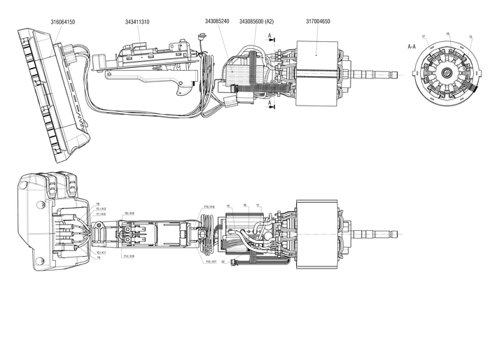 Vue éclatée Metabo WPB 36-18 LTX BL 110 IK 21057000 - page 2