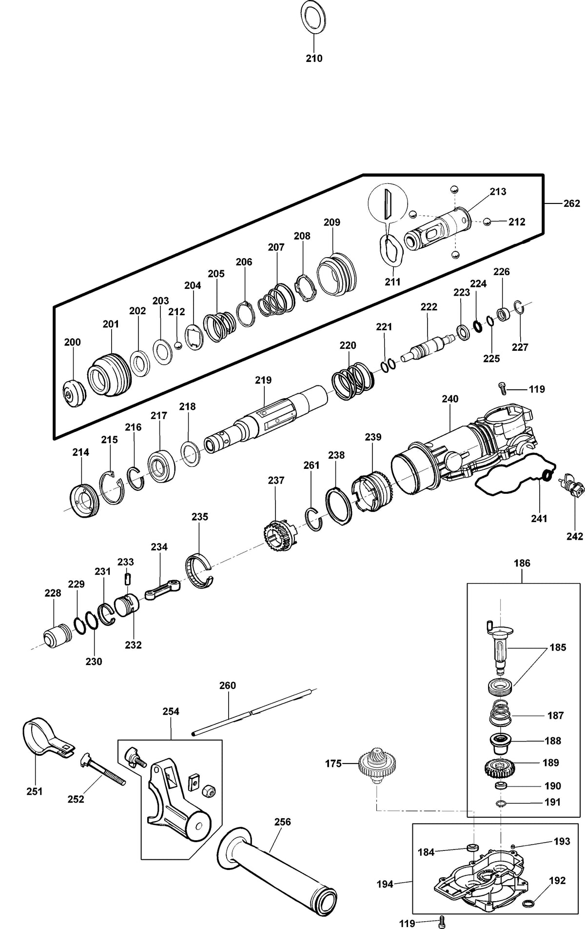 Vue éclatée DeWalt BH32EK Type 1 - planche 3