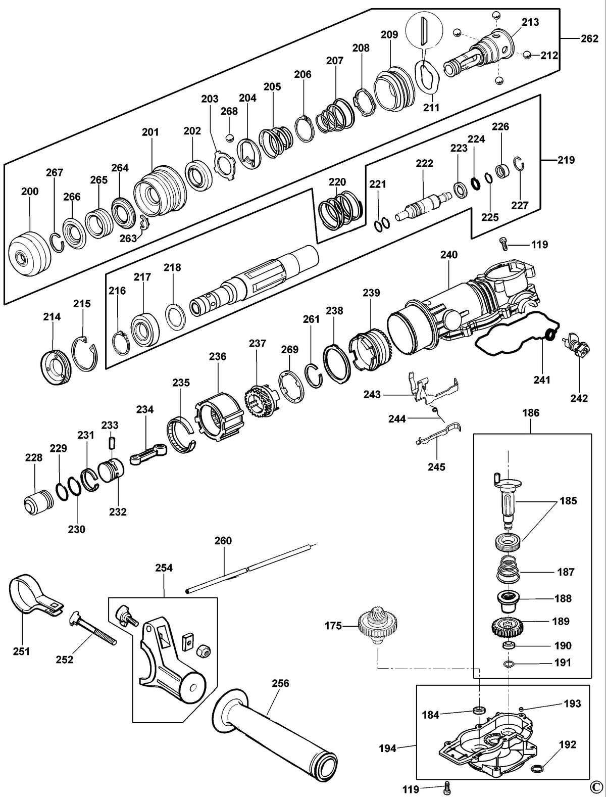 Vue éclatée DeWalt BH35EK Type 1 - planche 2