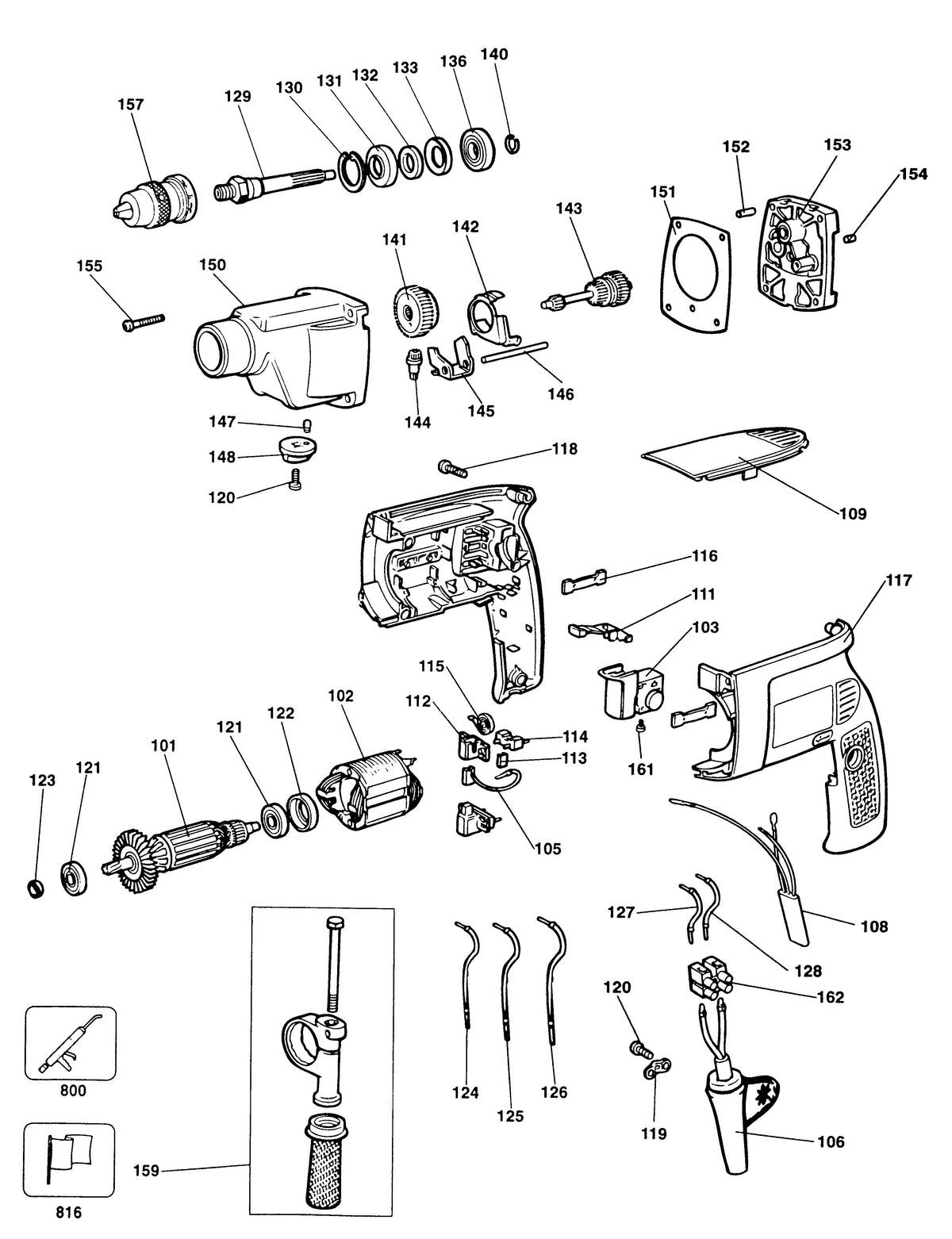Vue éclatée DeWalt BM20------A Type 1 - planche 1