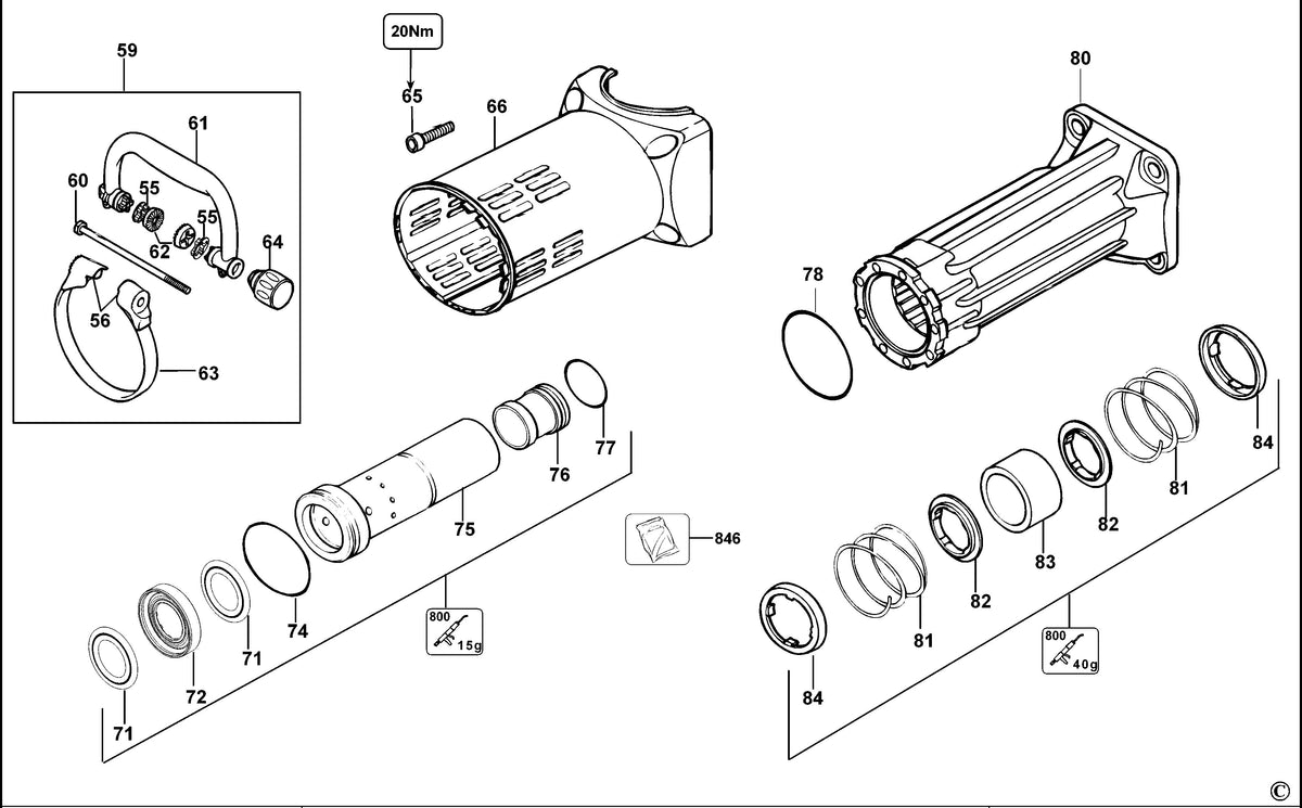 Vue éclatée DeWalt D25941K Type 3 - planche 1