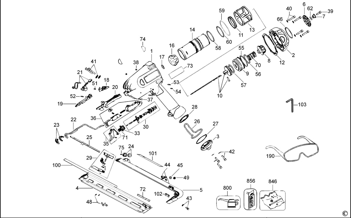 Vue éclatée DeWalt D51275K Type 2 - planche 1