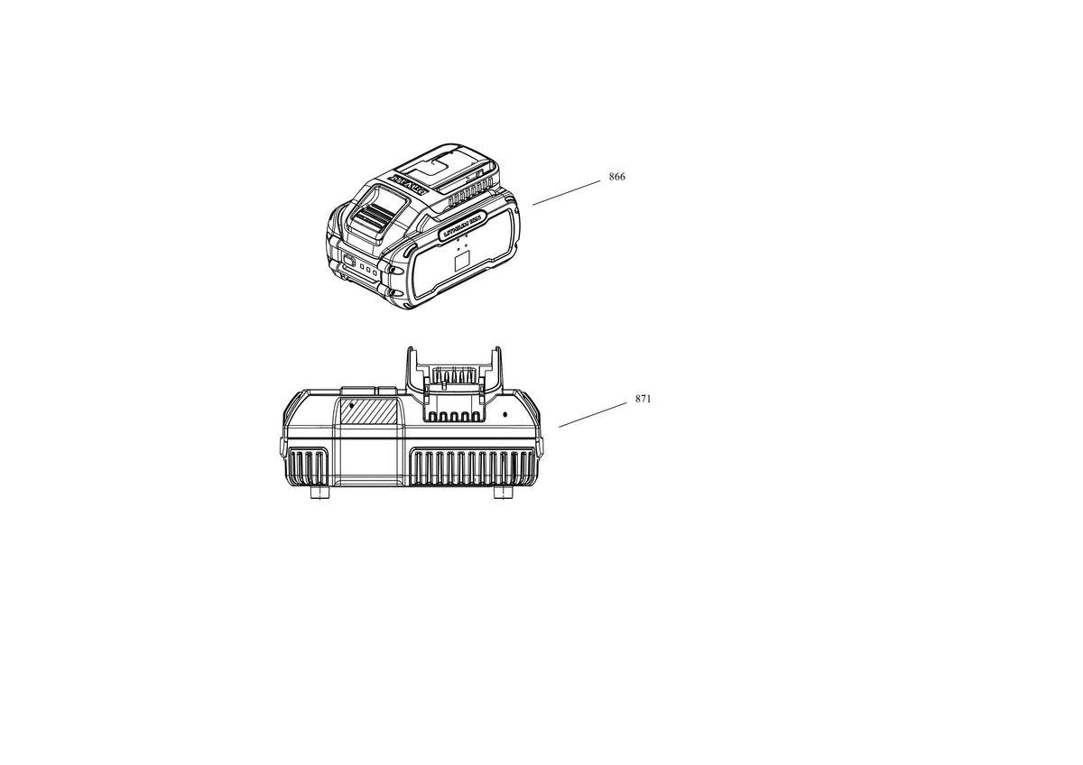 Vue éclatée DeWalt DCB118XY2 Type 1 - planche 1