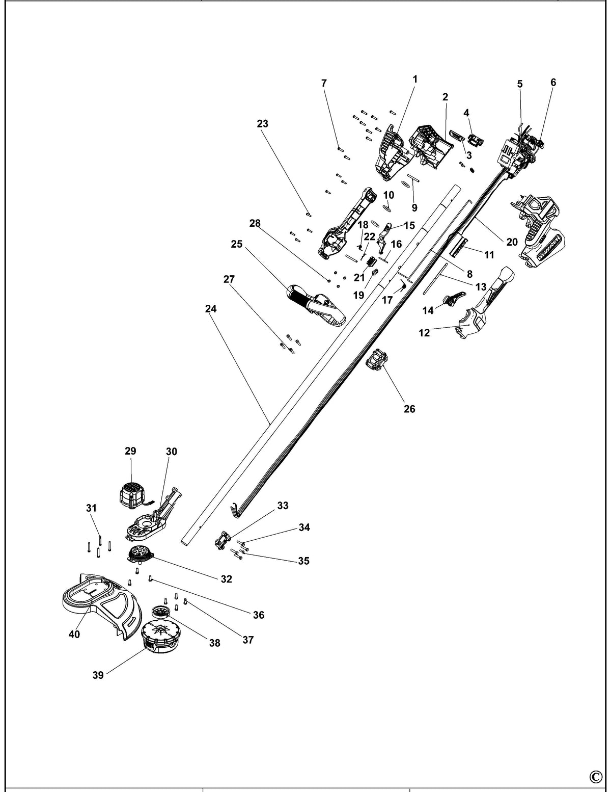 Vue éclatée DeWalt DCST5812N Type 1 - planche 1