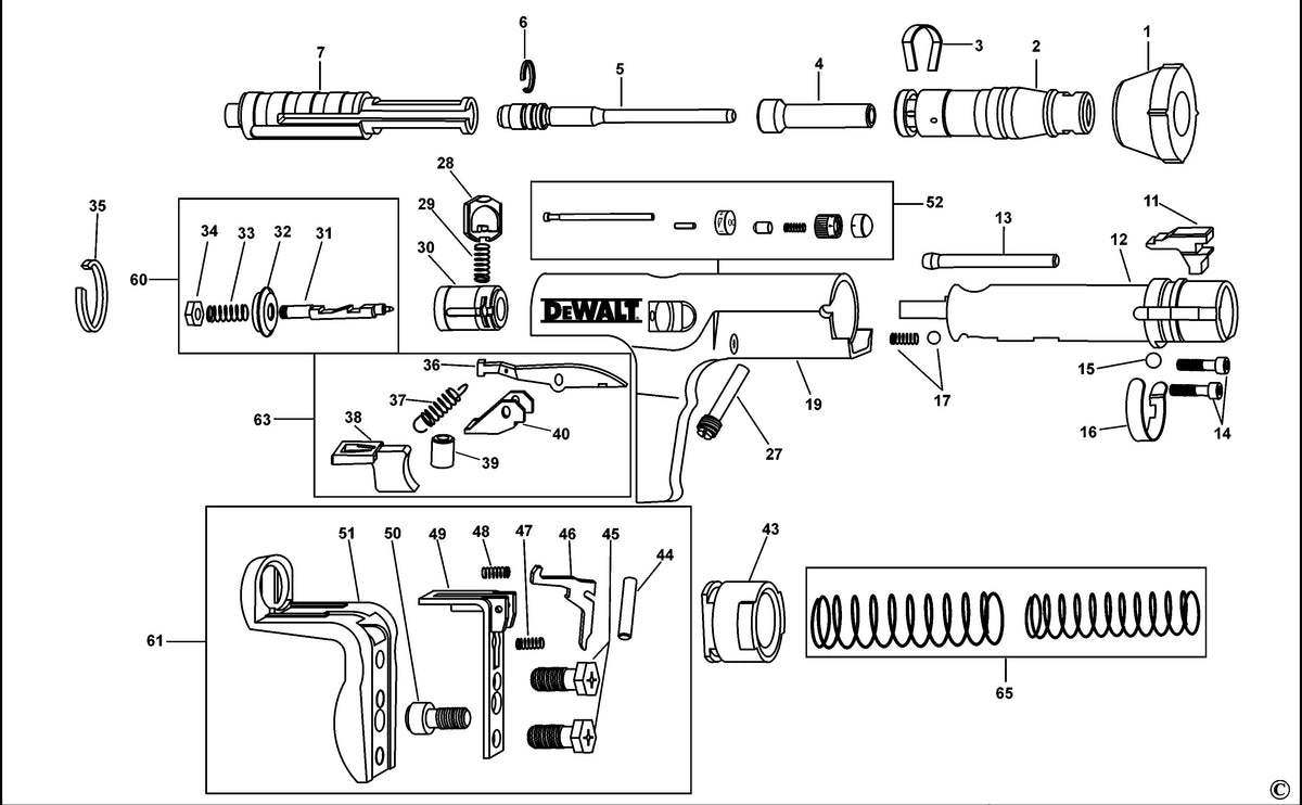 Vue éclatée DeWalt DDF2120400 Type 1 - planche 1
