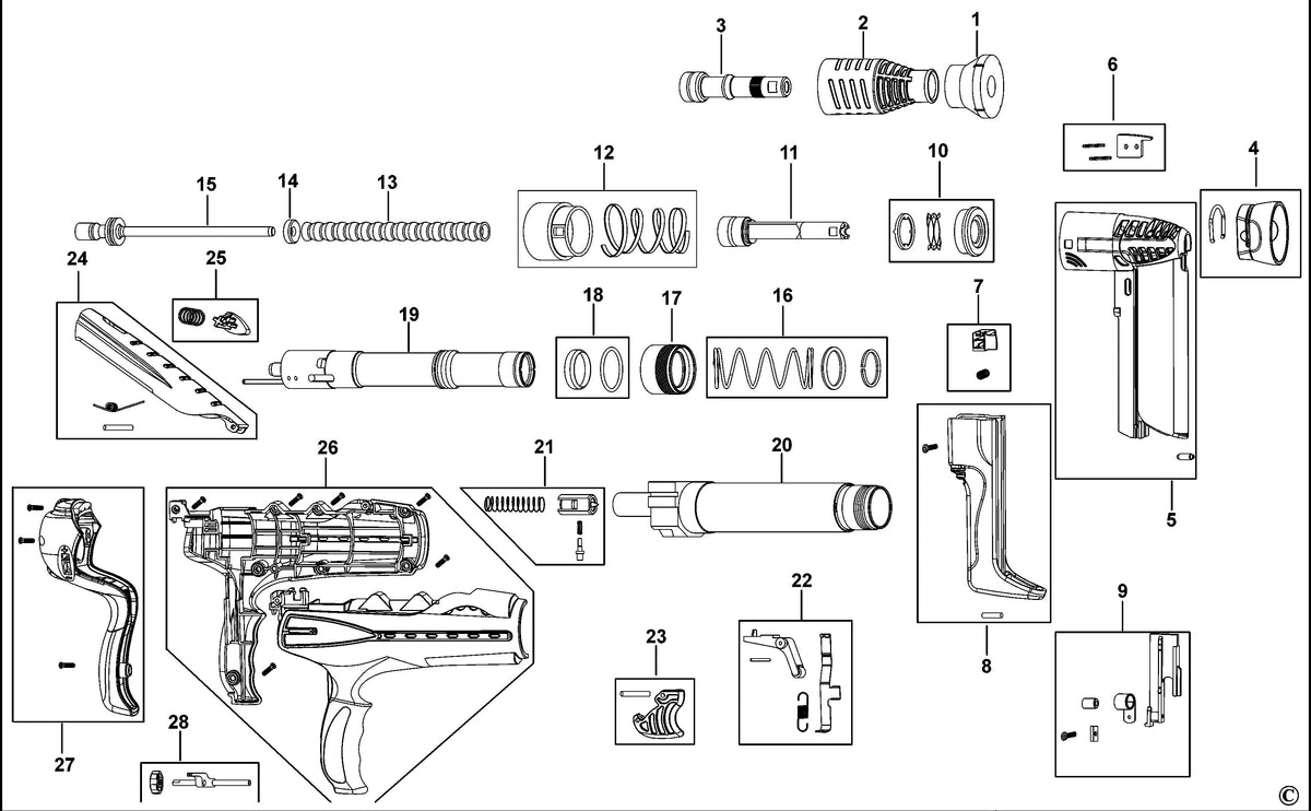 Vue éclatée DeWalt DDF2130000 Type 1 - planche 1