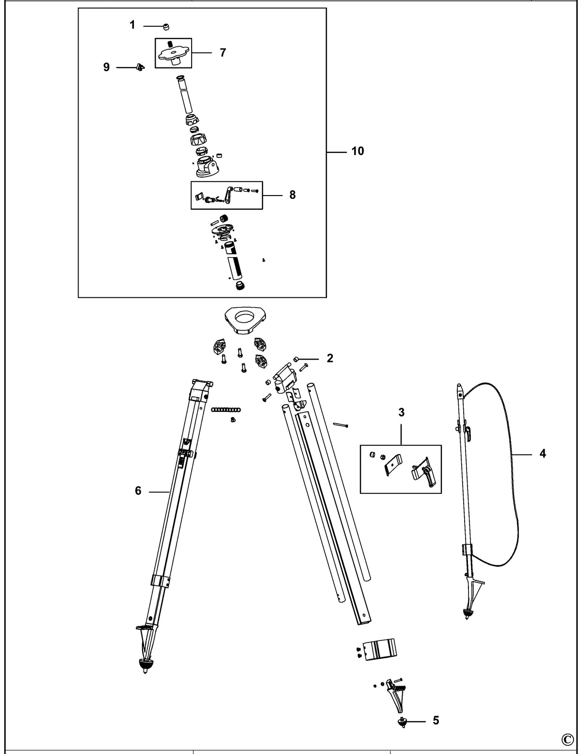 Vue éclatée DeWalt DE0735 Type 2 - planche 1