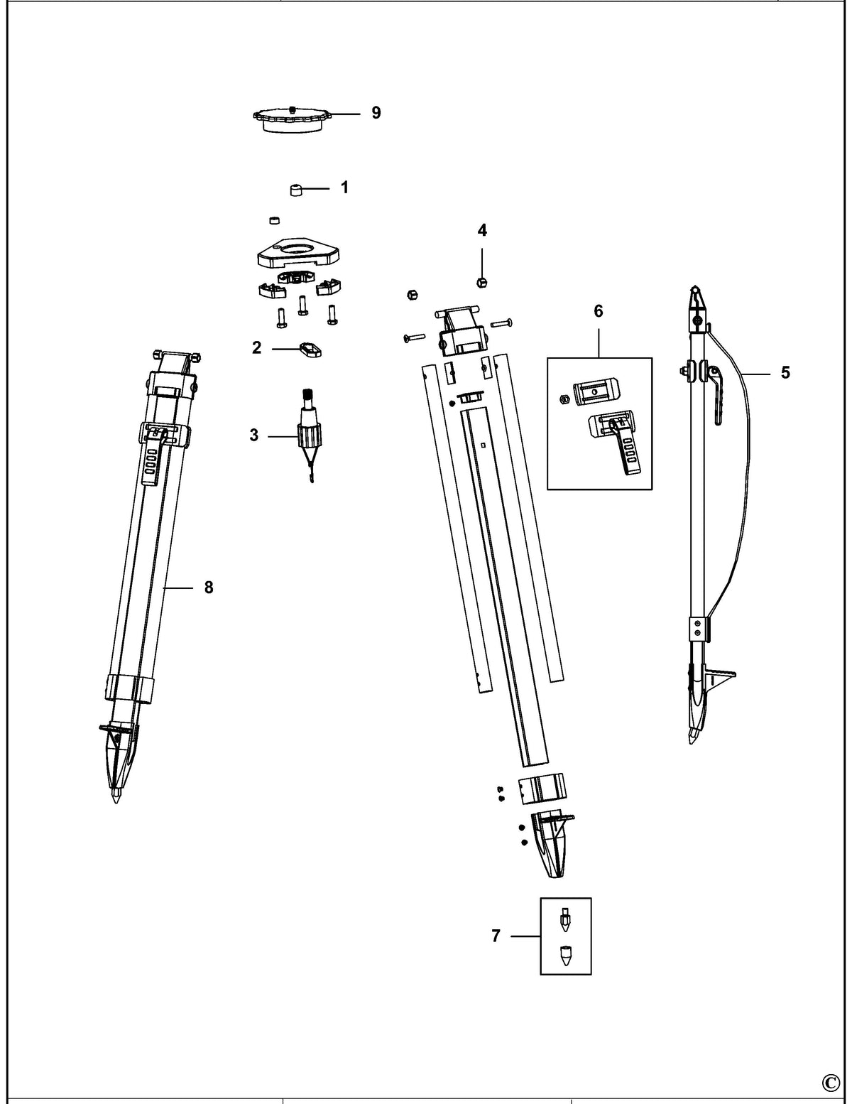 Vue éclatée DeWalt DE0739 Type 1 - planche 1