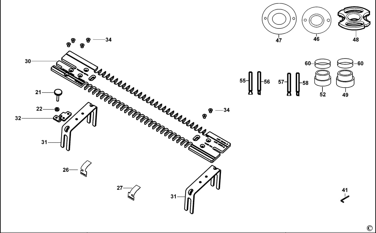 Vue éclatée DeWalt DE6215 Type 1 - planche 1