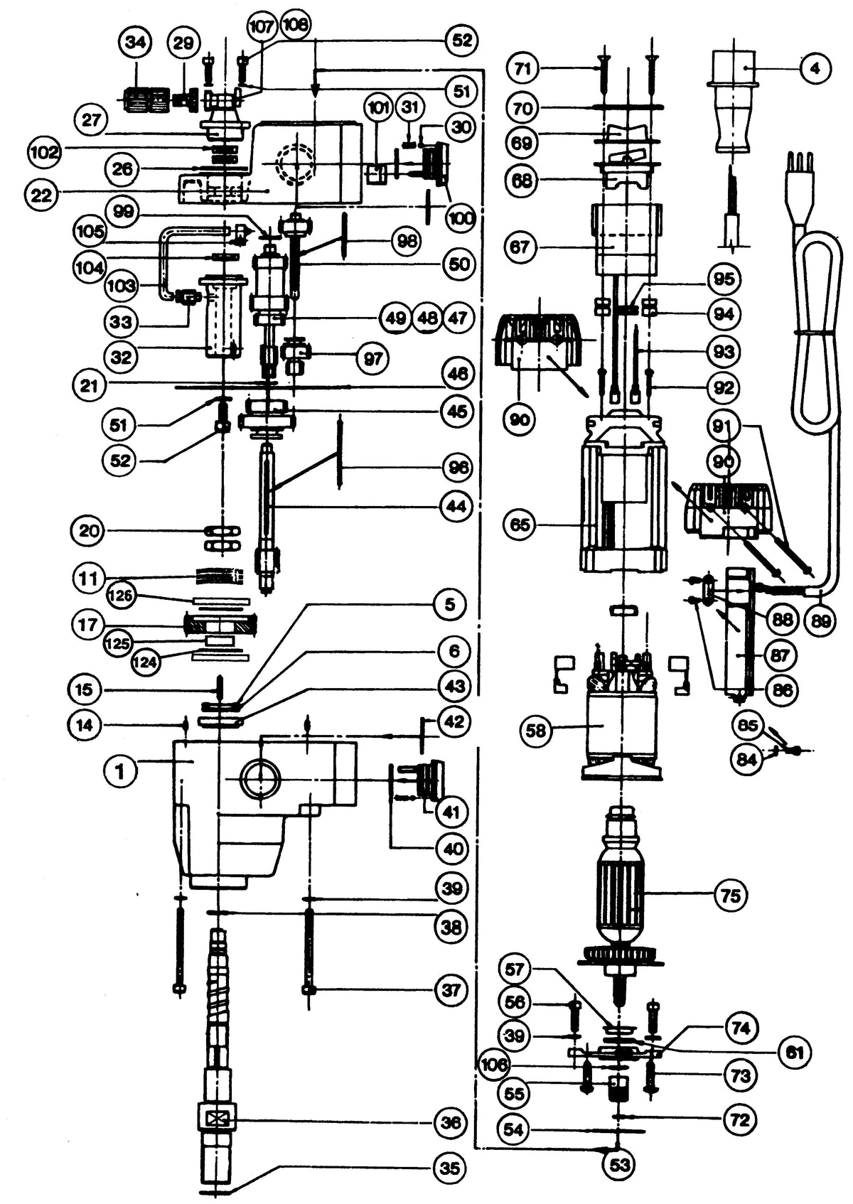 Vue éclatée DeWalt DIAMANT-9 Type 1 - planche 3