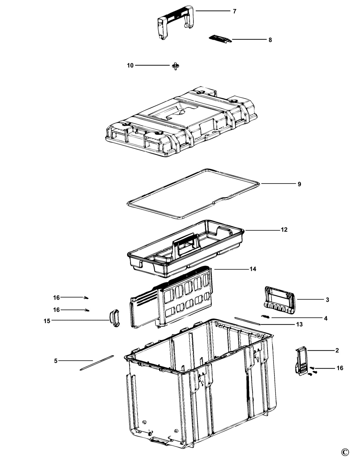 Vue éclatée DeWalt DS400 Type 1 - planche 1