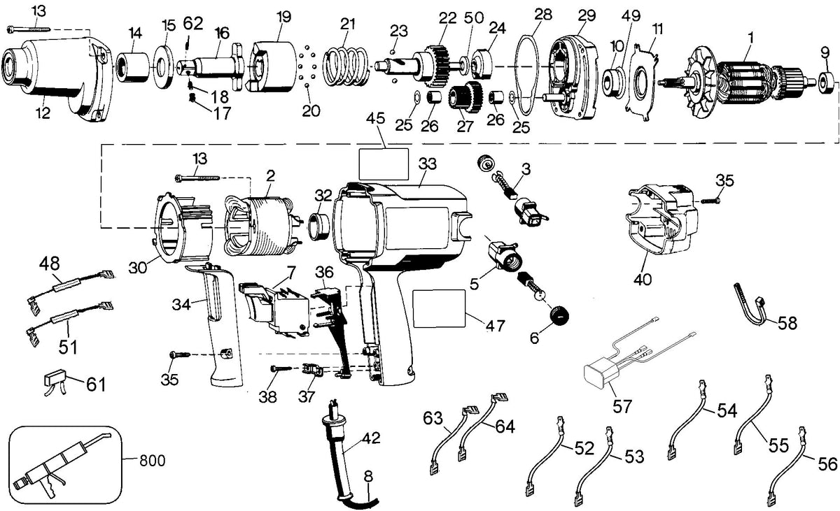 Vue éclatée DeWalt DW290 Type A1 - planche 1